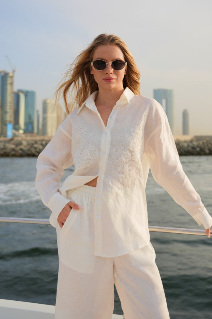Ivory Phase Co-ord Set Linen Set