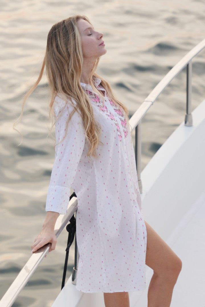 Pink Tides Blush Shirt Dress