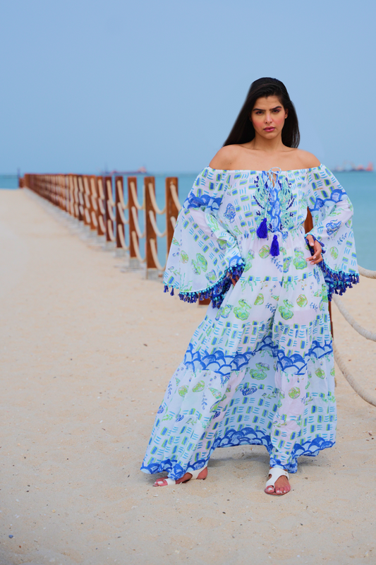 Santorini Spice Tiered Dress