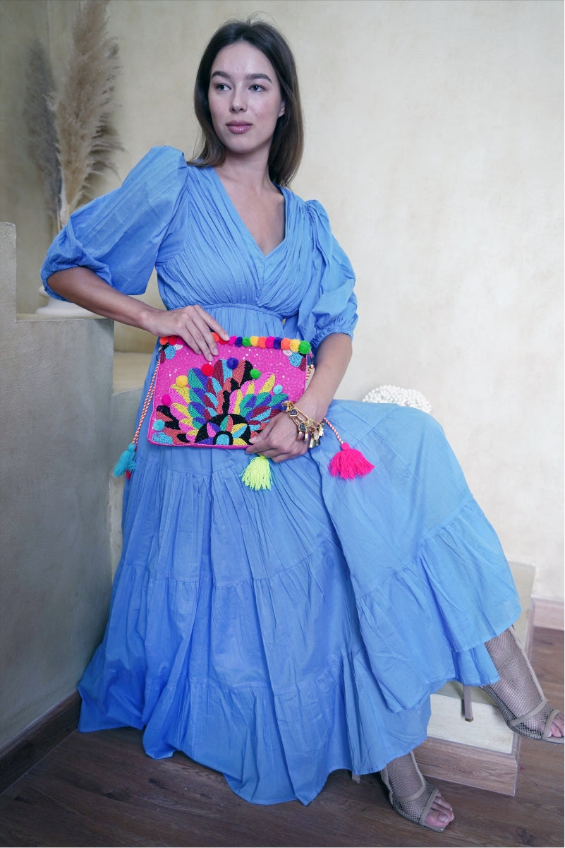 Blue Lagoon Tiered Maxi Dress