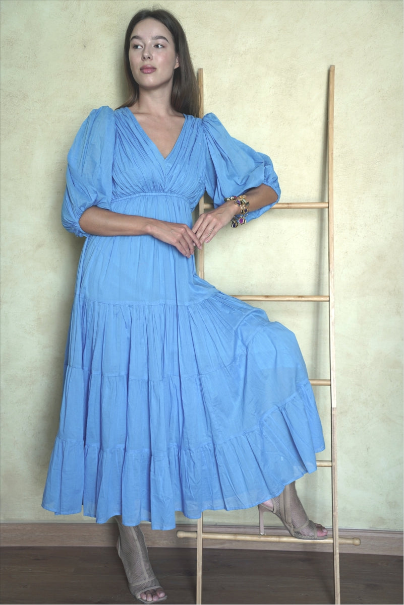 Blue Lagoon Tiered Maxi Dress