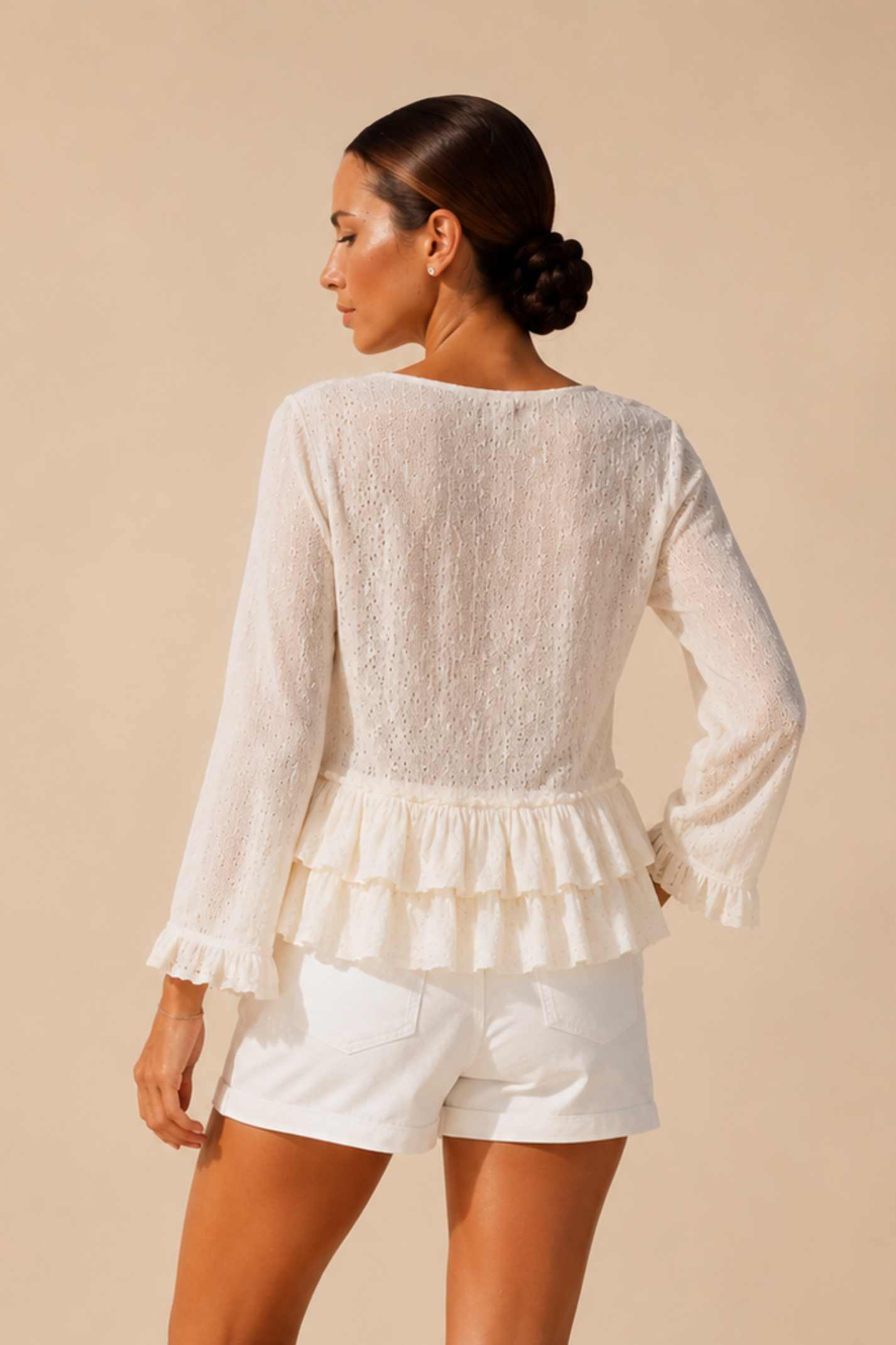 White Whisper Tassel Crop Top