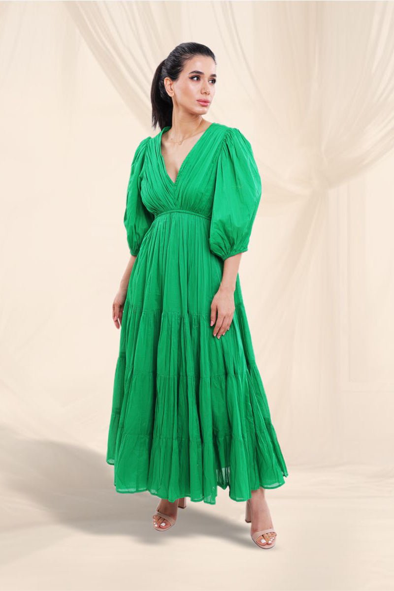 Clover Evergreen Maxi Dress - Sjon