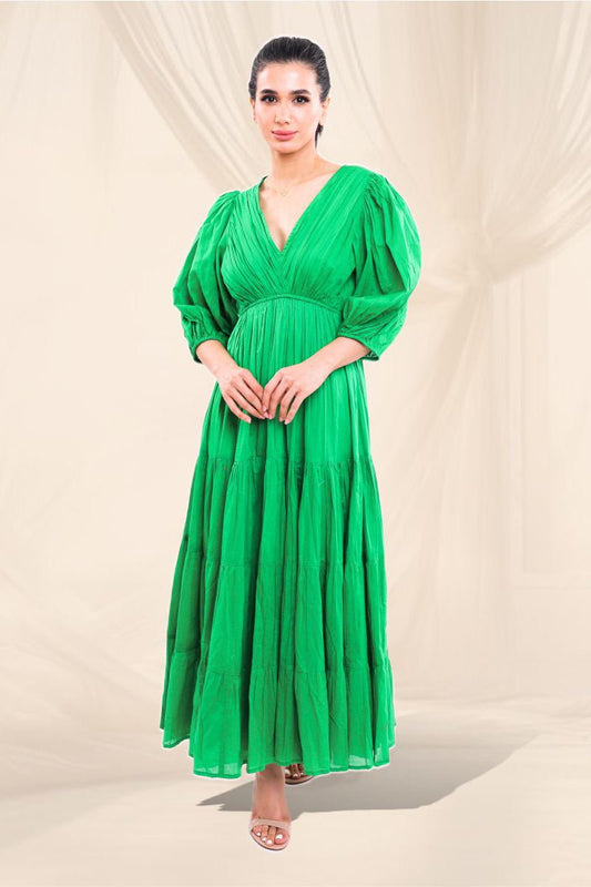 Clover Evergreen Maxi Dress - Sjon