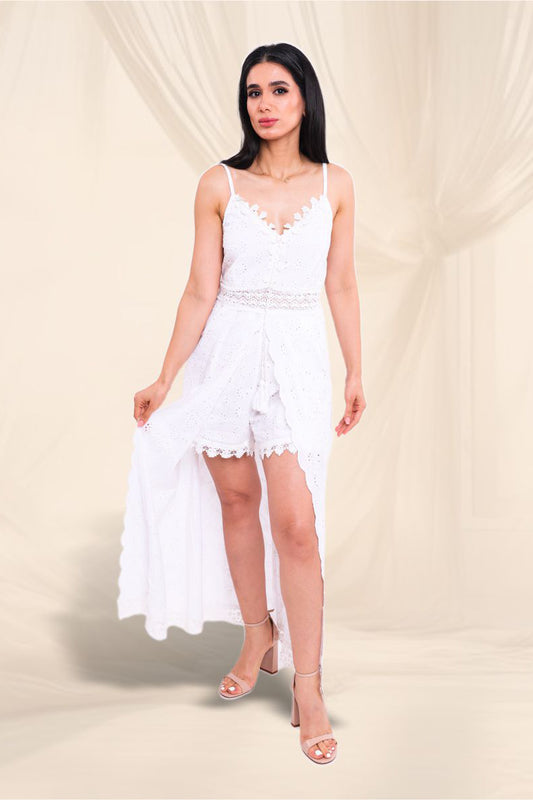 Celestial Pearl Romper Dress