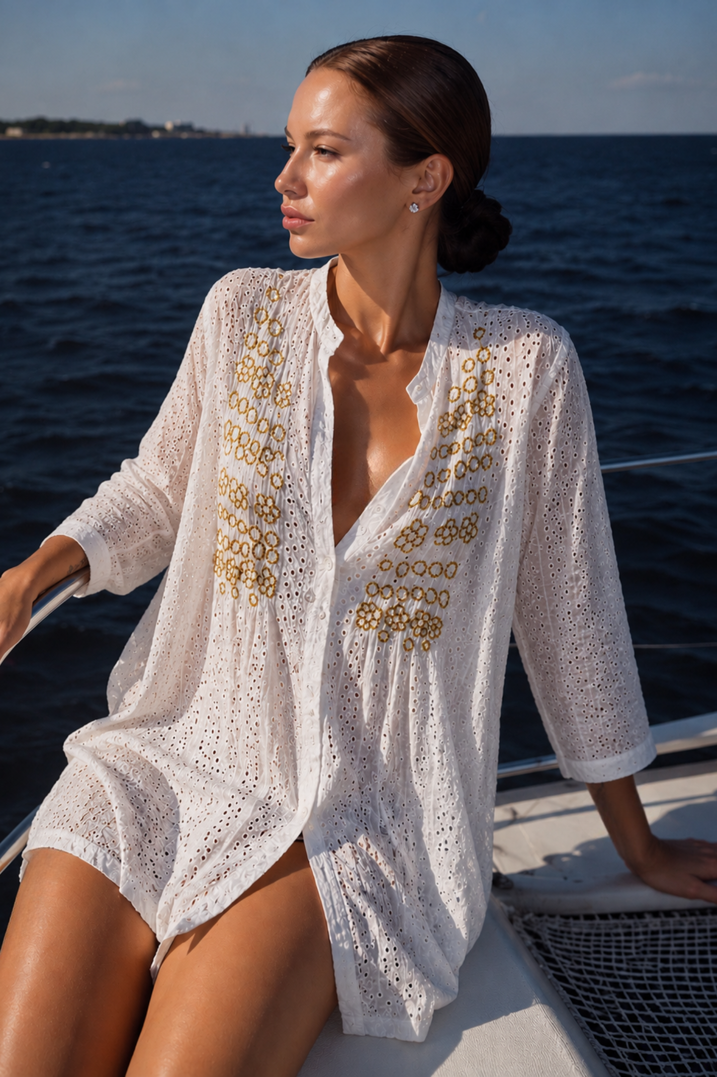 Celestial Ivory Shirt Dress