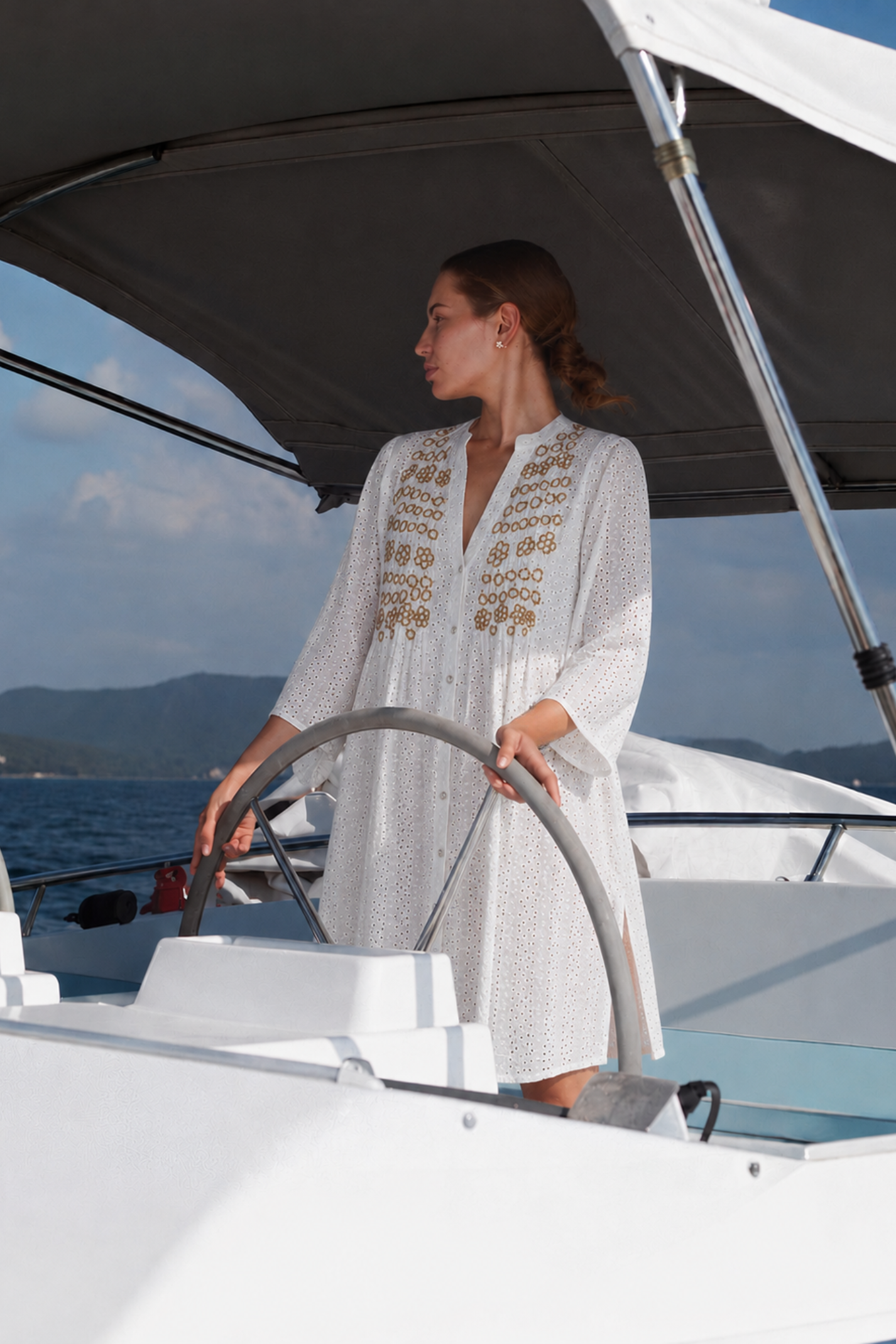 Celestial Ivory Shirt Dress