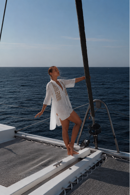 Celestial Ivory Shirt Dress