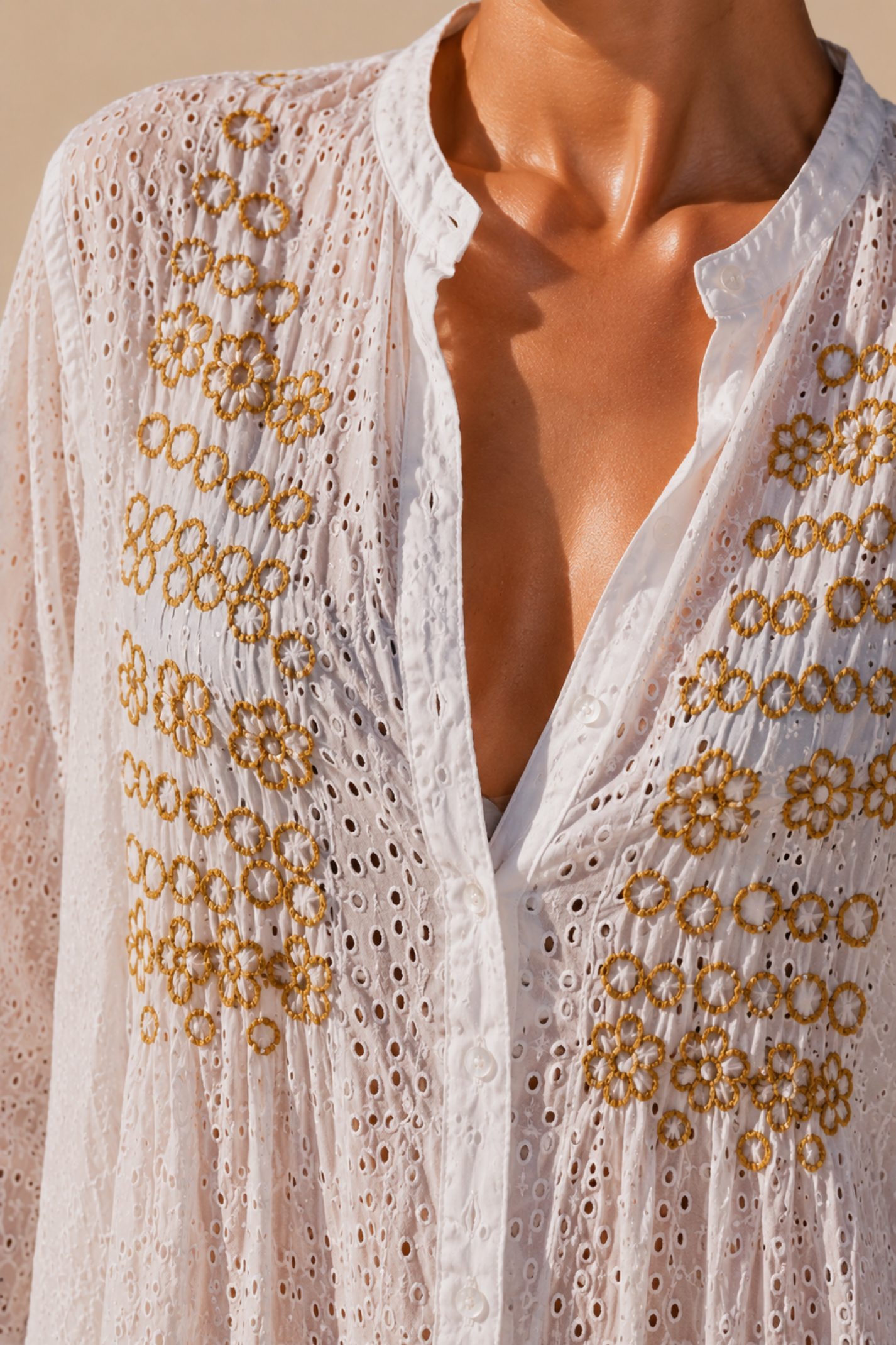 Celestial Ivory Shirt Dress