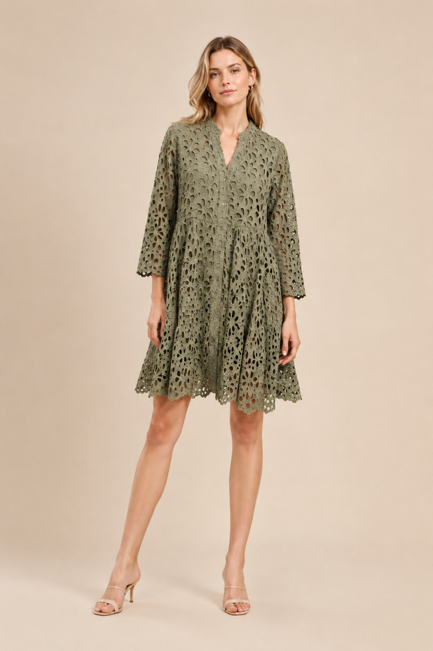 Serene Schiffli Dress