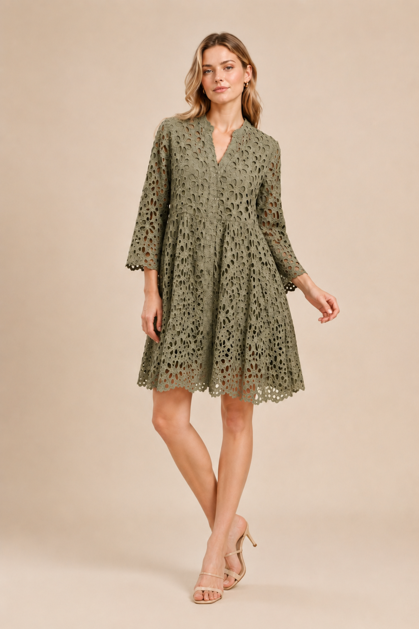 Serene Schiffli Dress