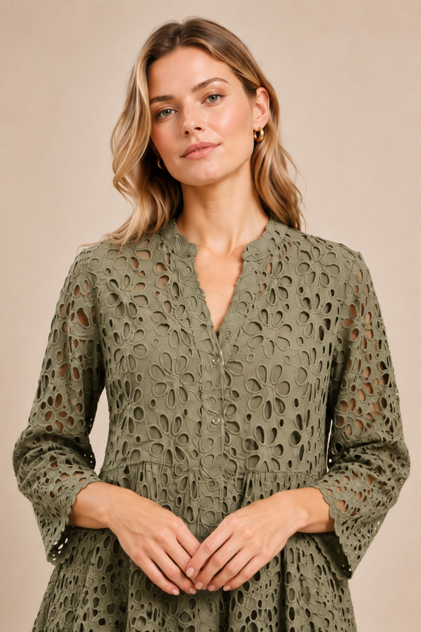 Serene Schiffli Dress