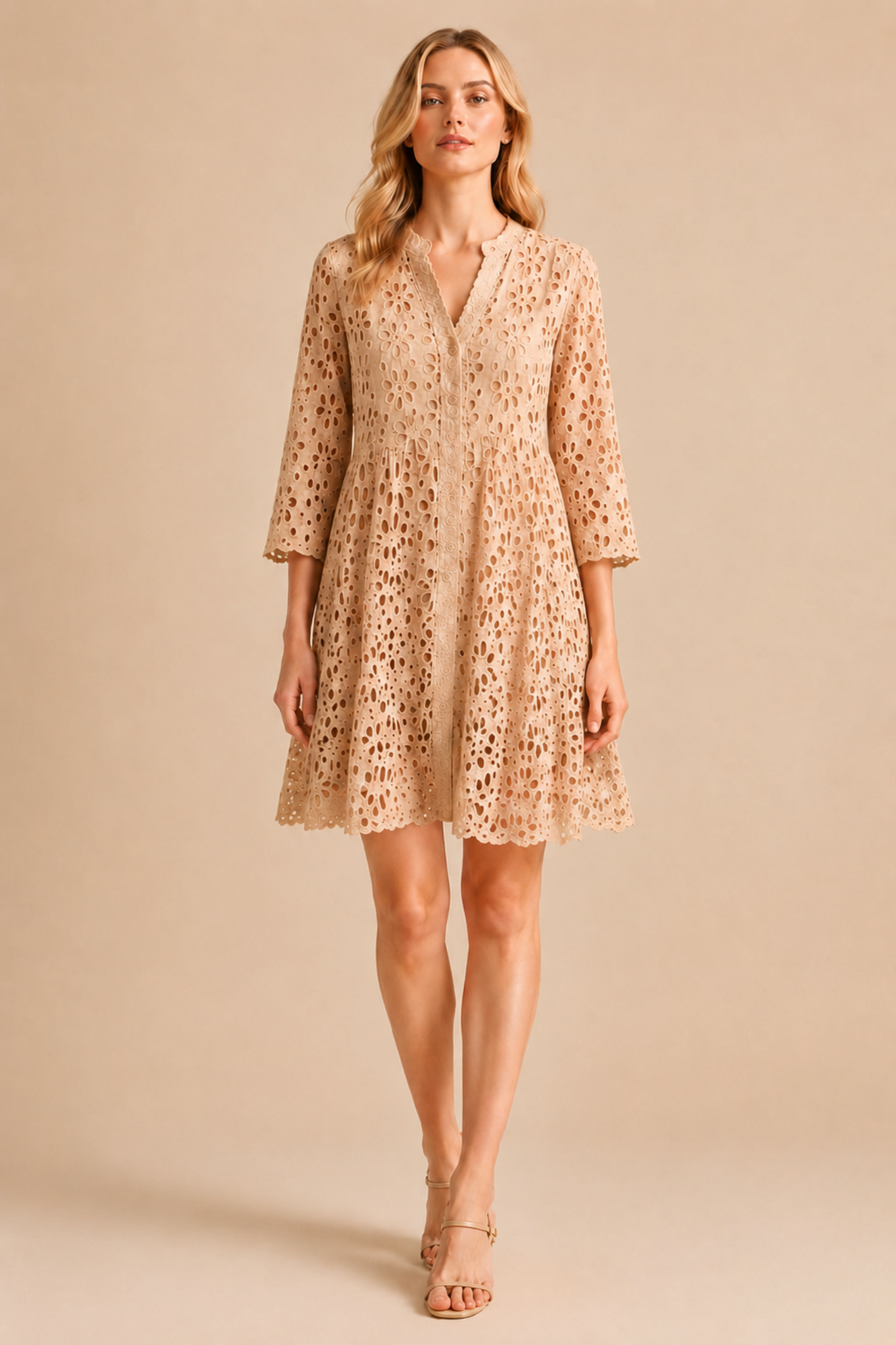 Bohemian Beige Schifilli dress