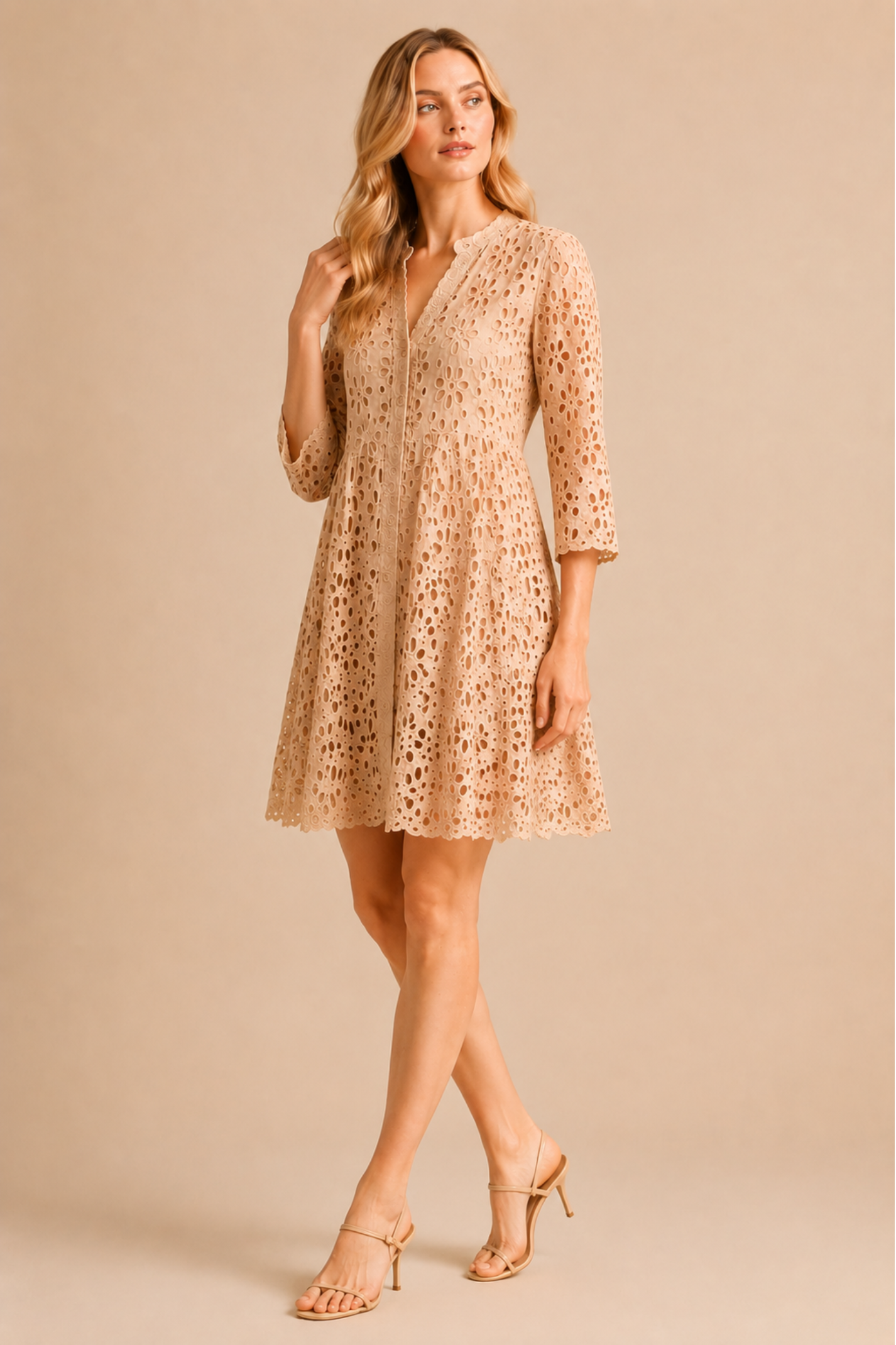 Bohemian Beige Schifilli dress
