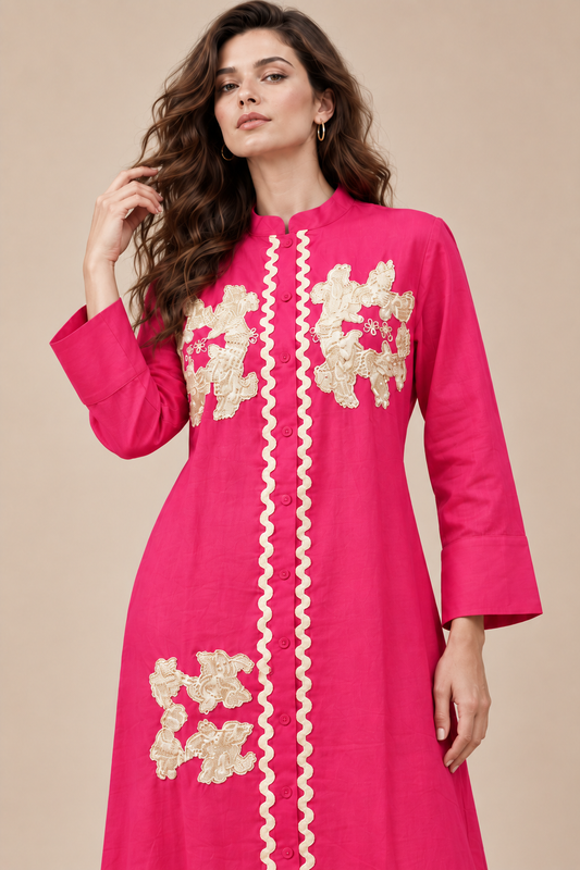 Fuschia Berry Pink Long Dress