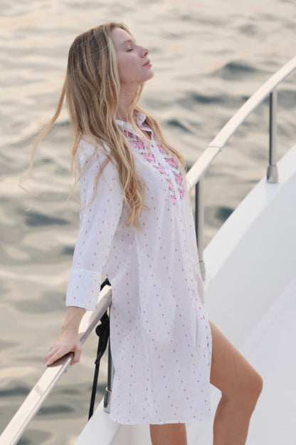 Pink Tides Blush Shirt Dress