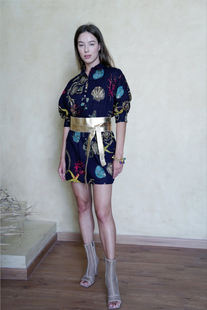 Midnight Ocean Treasures Dress - Belt not included