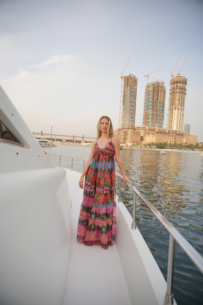 Flamingo Blush Maxi Dress