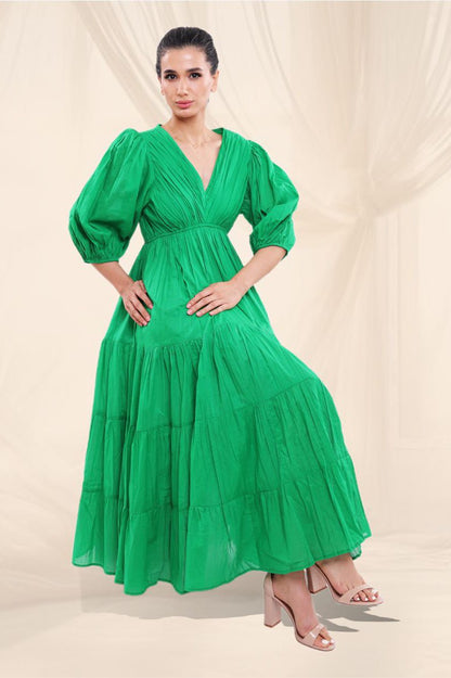 Clover Evergreen Maxi Dress - Sjon