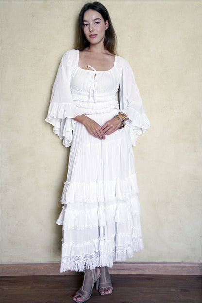 Ivory Whisper Ruffle Co - ord Set - Sjon