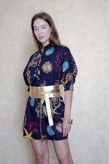 Midnight Ocean Treasures Dress - Belt not included - Sjon
